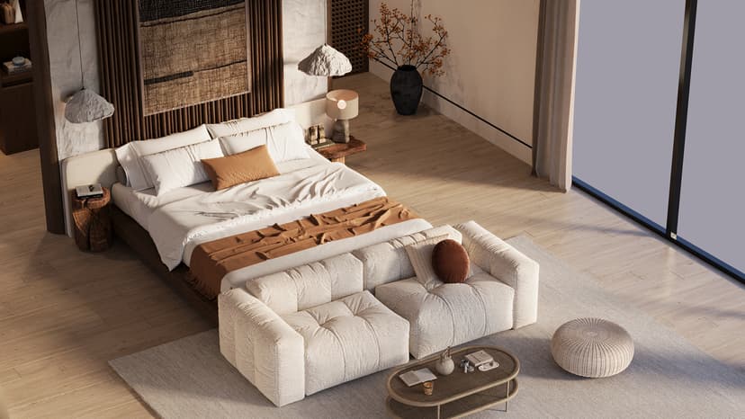 Modern bedroom horizontal